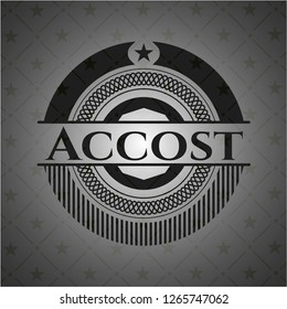 Accost dark icon or emblem