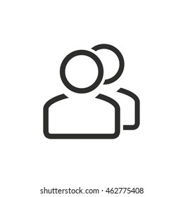 Accoun vector icon. Black illustration isolated on white background for graphic and web design.