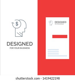 Account, Avatar, Costs, Employee, Profile, Business Grey Logo Design and Business Card Template