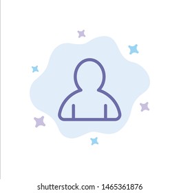 Account, Avatar, User Blue Icon on Abstract Cloud Background. Vector Icon Template background
