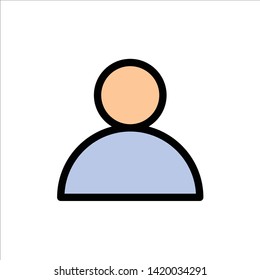 Account, Avatar, User  Flat Color Icon. Vector icon banner Template