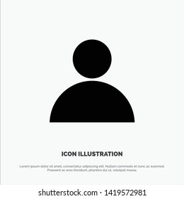 Account, Avatar, User solid Glyph Icon vector