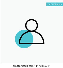 Account, Avatar, User turquoise highlight circle point Vector icon. Vector Icon Template background