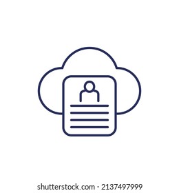 account backup icon, line vector
