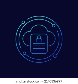 account backup icon, linear design