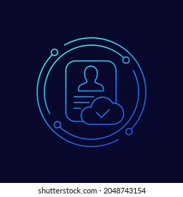 account backup line icon for web