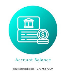 Icono De Gradiente De Saldo De Cuenta, Mini Ilustración Relacionada Con El Servicio De Pago. Uso Para El Concepto Moderno, Ui, Web Ux Y Desarrollo De App.