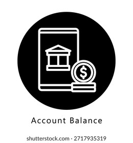 Botón Del Icono Del Balance De La Cuenta, Mini Ilustración Relacionada Con El Servicio De Pago. Uso Para El Concepto Moderno, Ui, Web Ux Y Desarrollo De App.