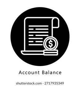 Botón Del Icono Del Balance De La Cuenta, Mini Ilustración Relacionada Con El Servicio De Pago. Uso Para El Concepto Moderno, Ui, Web Ux Y Desarrollo De App.
