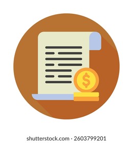 Account Balance rounded flat mini illustration color icon, use for economy, business, finance, ecommerce, payment service UI, UX kit, app and web development, digital or print.
