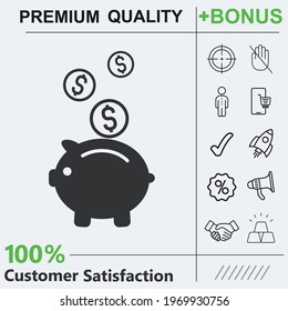 Account bank icon graphic elements for your work