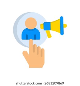 Icono de marketing basado en Cuenta Ilustración vectorial plana