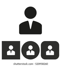 Account - black and white icons. Vector illustration.