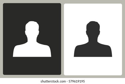 Account - black and white icons. Vector illustration.