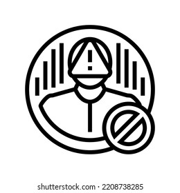 account blocked line icon vector. account blocked sign. isolated contour symbol black illustration