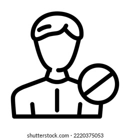 account blocked line icon vector. account blocked sign. isolated contour symbol black illustration