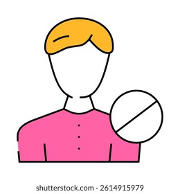 account blocked line icon vector. account blocked sign. isolated symbol illustration