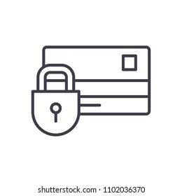 Account blocking black icon concept. Account blocking flat  vector symbol, sign, illustration.