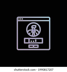 Account blue gradient vector icon