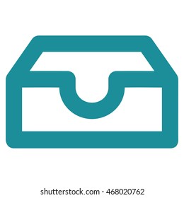 Account Box vector icon. Style is outline flat icon symbol, soft blue color, white background.
