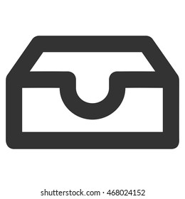 Account Box vector icon. Style is linear flat icon symbol, gray color, white background.