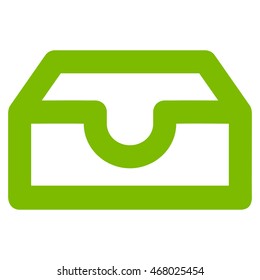 Account Box vector icon. Style is contour flat icon symbol, eco green color, white background.