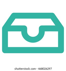 Account Box vector icon. Style is linear flat icon symbol, cyan color, white background.