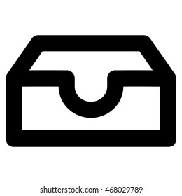 Account Box vector icon. Style is stroke flat icon symbol, black color, white background.