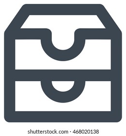 Account Boxes vector icon. Style is stroke flat icon symbol, smooth blue color, white background.