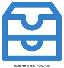 Account Boxes vector icon. Style is outline flat icon symbol, cobalt color, white background.