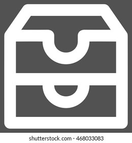 Account Boxes vector icon. Style is linear flat icon symbol, white color, gray background.