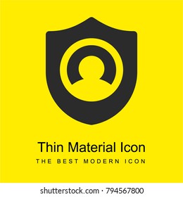 Account bright yellow material minimal icon or logo design