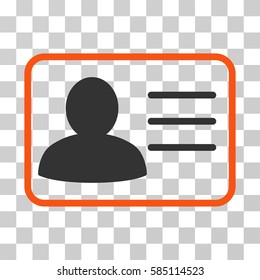 Account Card icon. Vector illustration style is flat iconic bicolor symbol, orange and gray colors, transparent background. Designed for web and software interfaces.