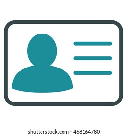 Account Card icon. Vector style is bicolor flat iconic symbol with rounded angles, soft blue colors, white background.