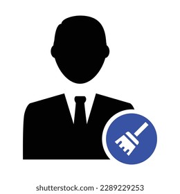 Account Cleanup Icon, Vector Graphics