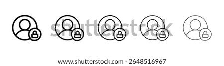 Account closed icon filled flat sign concept for web design.