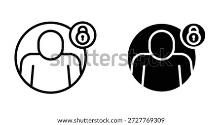Account closed icon graphic design. Vector icon illustrations