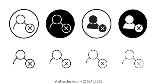 Account closed icon Thin line flat illustration