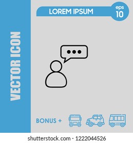 Account comment icon vector 