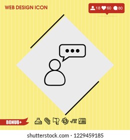 Account comment icon vector 