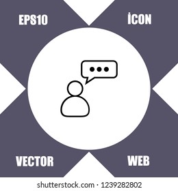 Account comment icon vector 