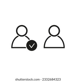 Account-Symbol eingestellt. Vektorgrafik. EPS10.