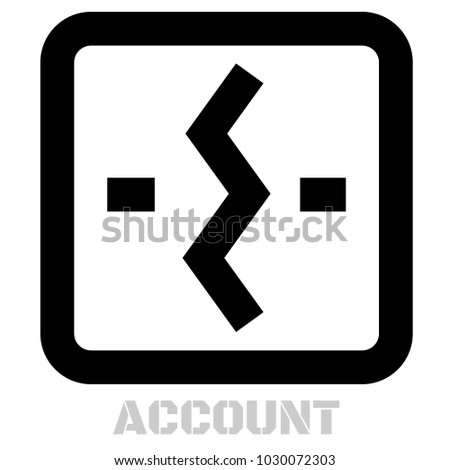 Account conceptual graphic icon. Design language element, graphic sign.