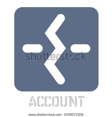 Account conceptual graphic icon. Design language element, graphic sign.