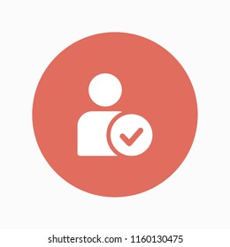 account confirm icon vector