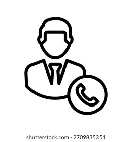 Account contact icon, Line Vector graphics