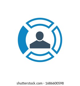 Cuenta, icono de cliente (ilustración vectorial)