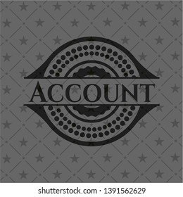 Account dark icon or emblem. Vector Illustration. Detailed.