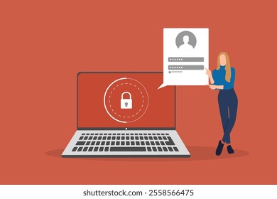 Account data protection and safety. concept of prevention and defense, security and protection, accessibility and password