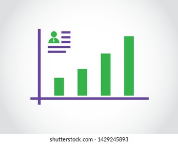 Account Data User Increaser Profile Private Internet Applications Data Increase Graph Bar
